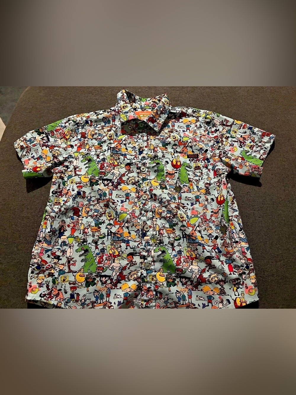 RSVLTS Nickelodeon 90s Mash Up Kuneflex Button Down Shirt